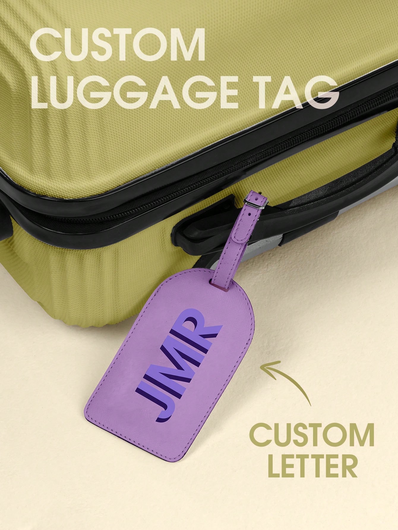 Travel Accessories Unique - 개인 맞춤 이니셜 러기지 태그, PU