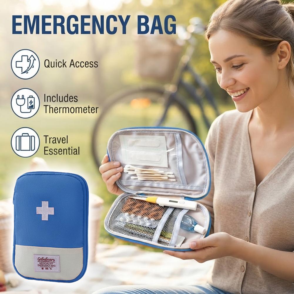 First Aid Travel Kit - 여행용 의료 가방 알약 보관 파우치
