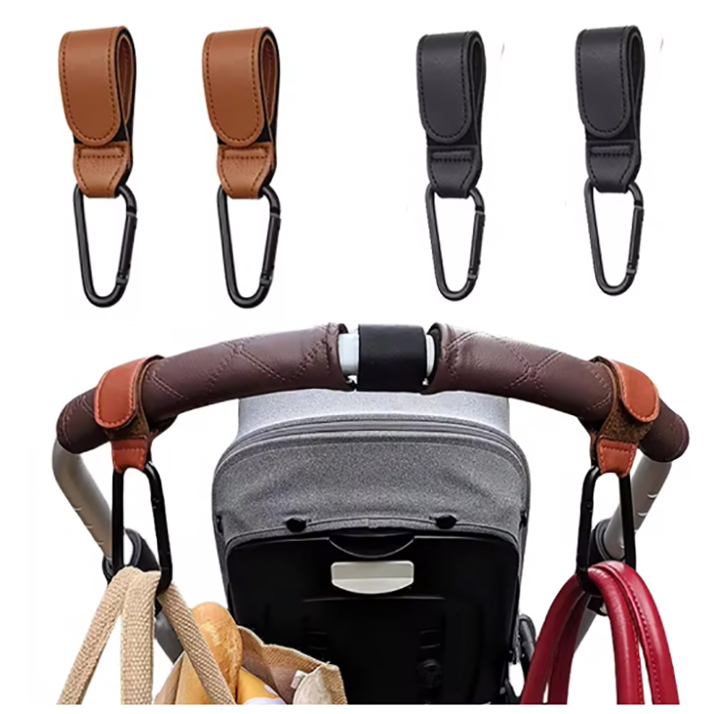 Travel Accessories For 3 Year Old - 아기 유모차 후크 패션 PU 가죽