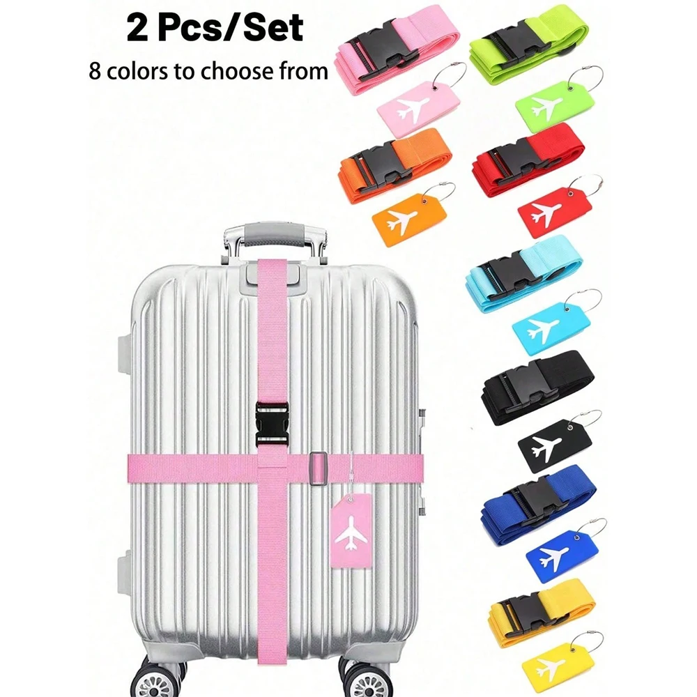 Travel Accessories Unique - 여행용 수하물 스트랩 세트와 수하물 태그