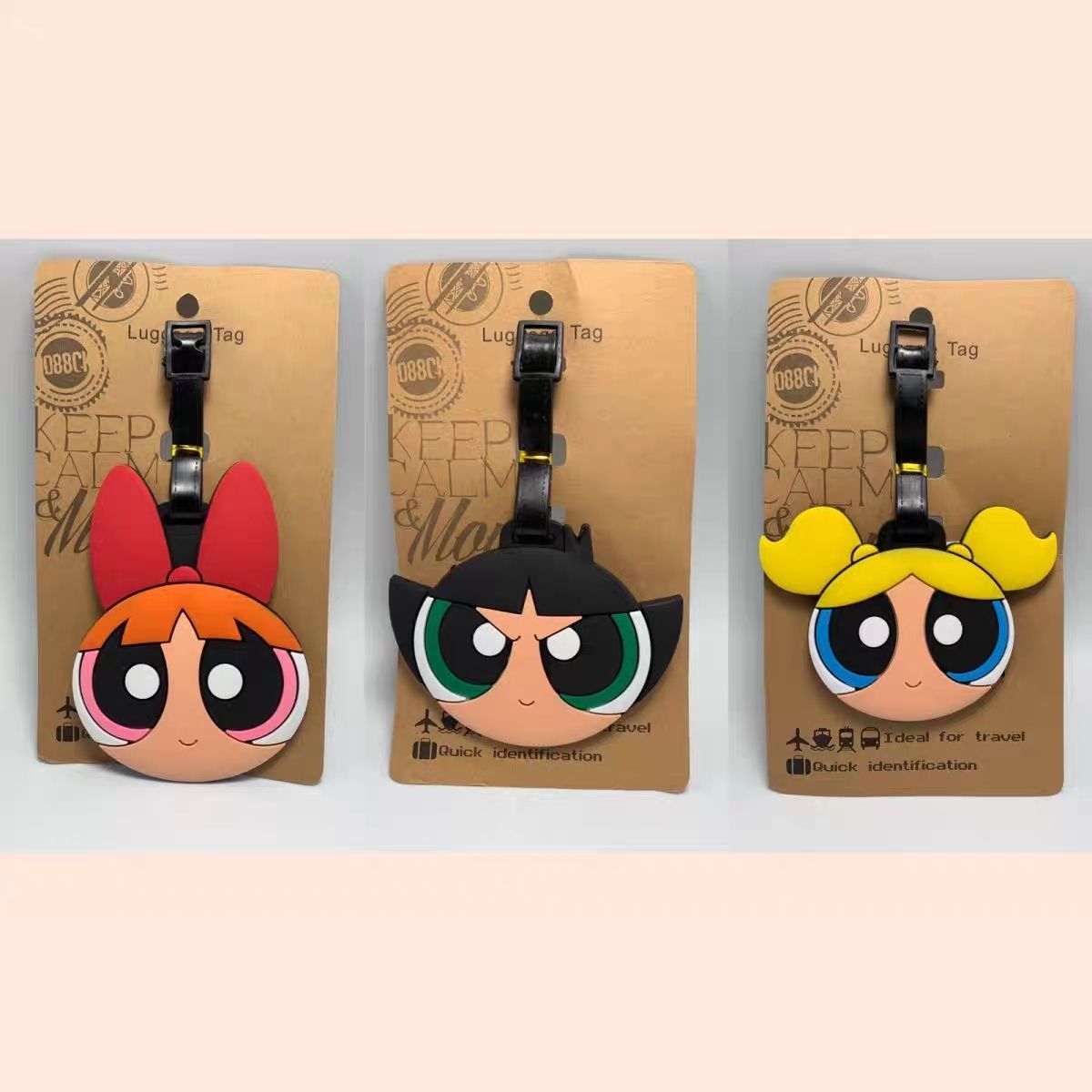 Travel Accessories Unique - 파워퍼프걸즈 가방 펜던트 귀여운 만화 캐릭터