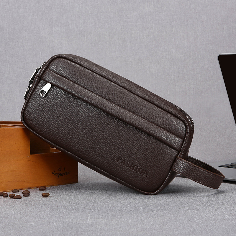 Travel Accessories Pouch For Men - 빈티지 남성용 핸드 클러치 백 대용량