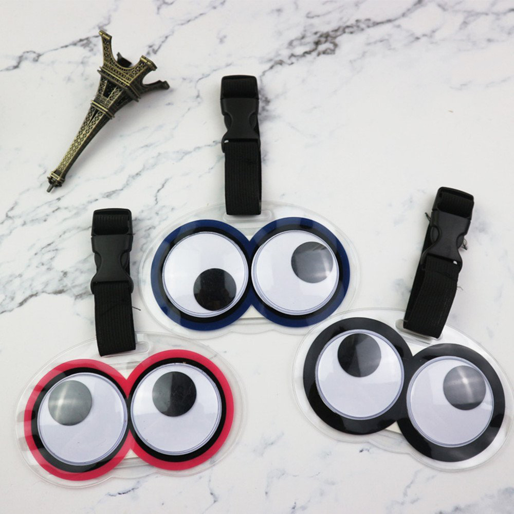 귀여운 눈 모양 수하물 태그 이름 식별 라벨이 있는 재 - Travel Accessories Unique 리뷰 및 가격