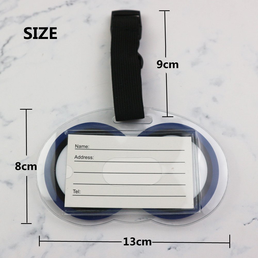 귀여운 눈 모양 수하물 태그 이름 식별 라벨이 있는 재 - Travel Accessories Unique 리뷰 및 가격