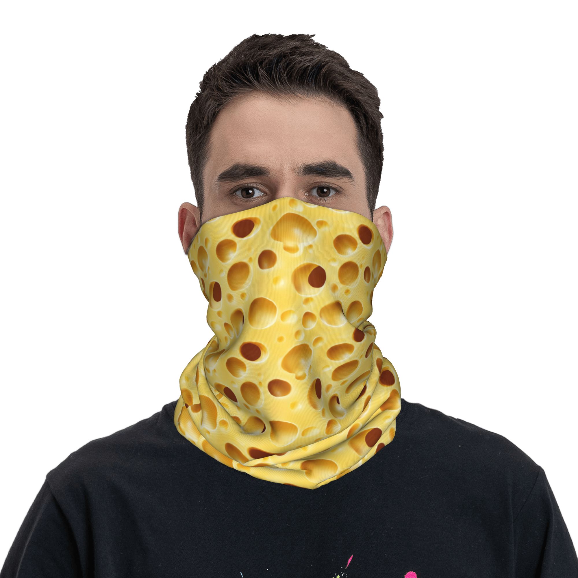 치즈 반다나 넥 게이터 프린트 랩 마스크 스카프 다용도 - Travel Accessories Neck 리뷰 및 가격