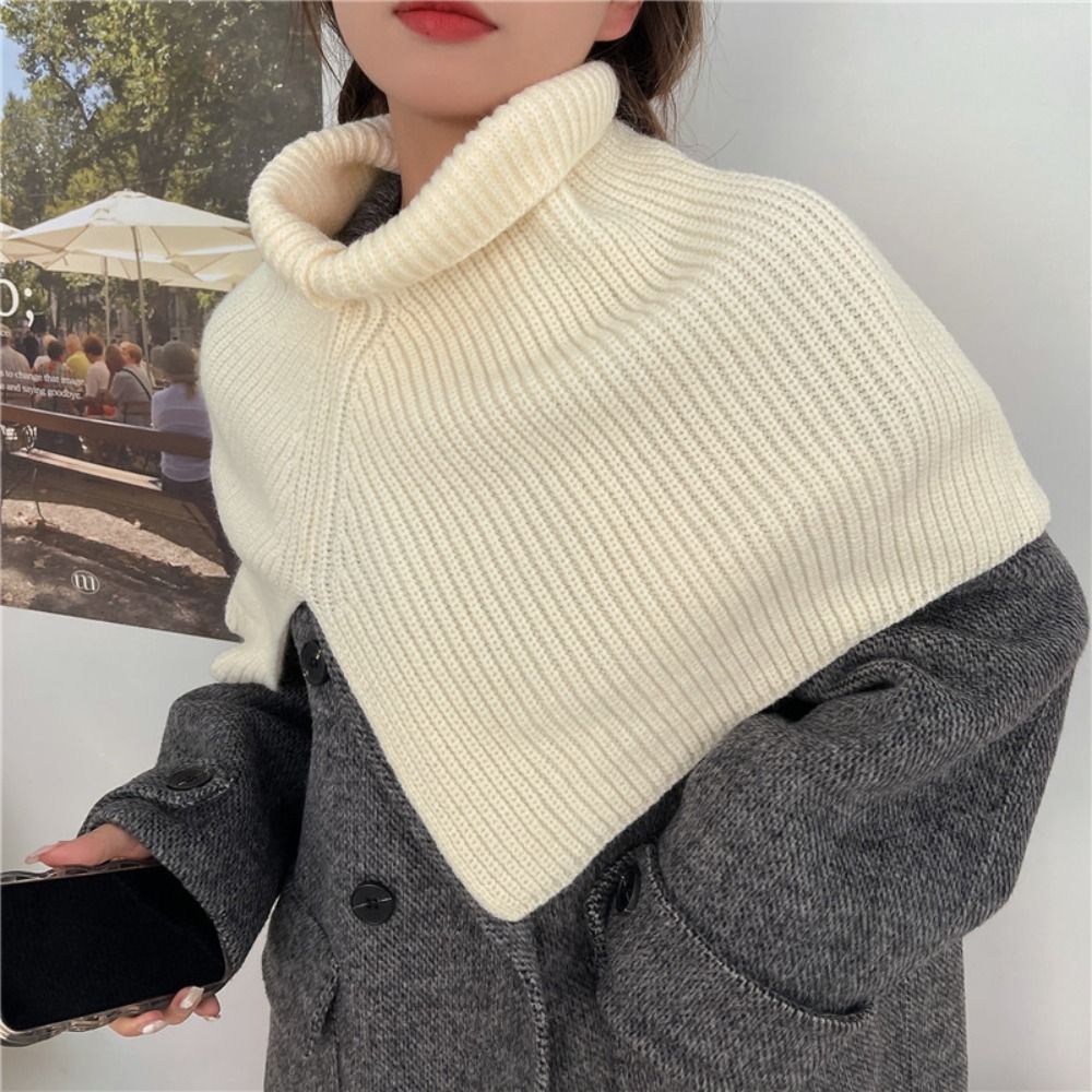 레트로 풀오버 니트 숄 따뜻한 두꺼운 하이넥 스카프 불 - Travel Accessories Neck 리뷰 및 가격