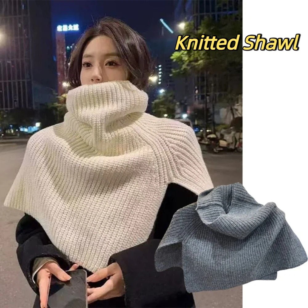 레트로 풀오버 니트 숄 따뜻한 두꺼운 하이넥 스카프 불 - Travel Accessories Neck 리뷰 및 가격