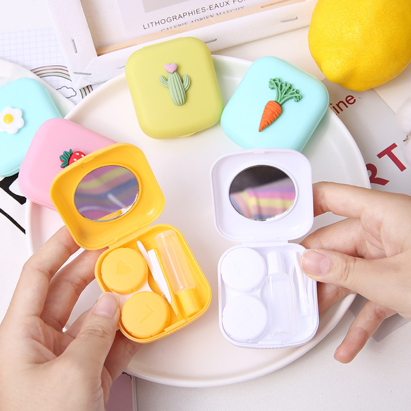 미니 콘택트 렌즈 케이스 솔리드 컬러 러블리 여행 키트 - Travel Video Accessories 리뷰 및 가격