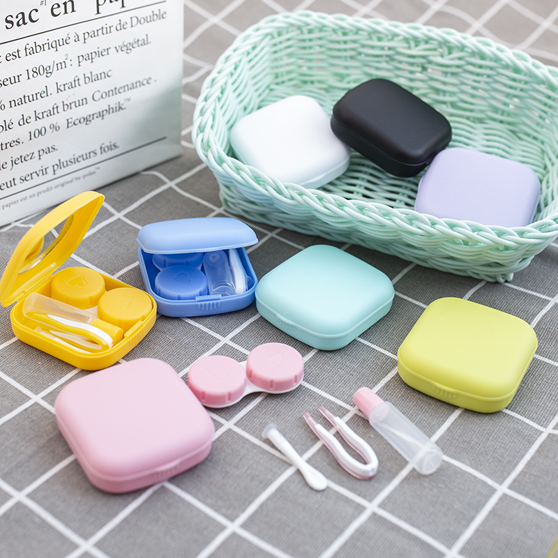 미니 콘택트 렌즈 케이스 솔리드 컬러 러블리 여행 키트 - Travel Video Accessories 리뷰 및 가격