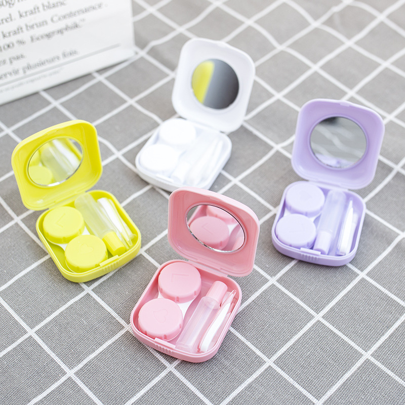 미니 콘택트 렌즈 케이스 솔리드 컬러 러블리 여행 키트 - Travel Video Accessories 리뷰 및 가격