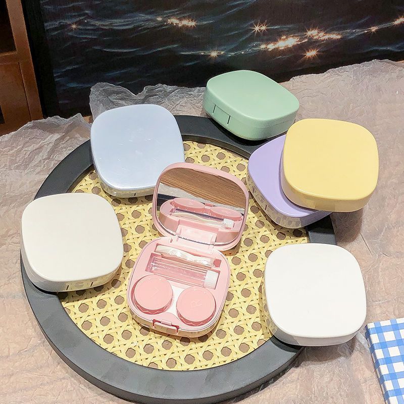 1pcs 미니 스퀘어 콘택트 렌즈 케이스(여성용 거울  - Travel Video Accessories 리뷰 및 가격