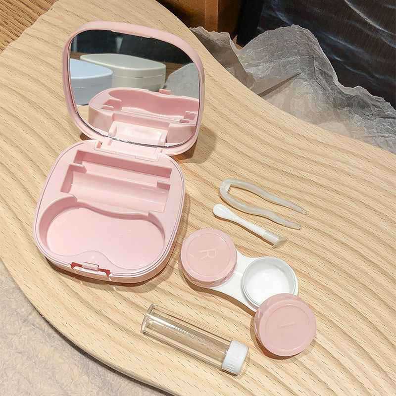 1pcs 미니 스퀘어 콘택트 렌즈 케이스(여성용 거울  - Travel Video Accessories 리뷰 및 가격