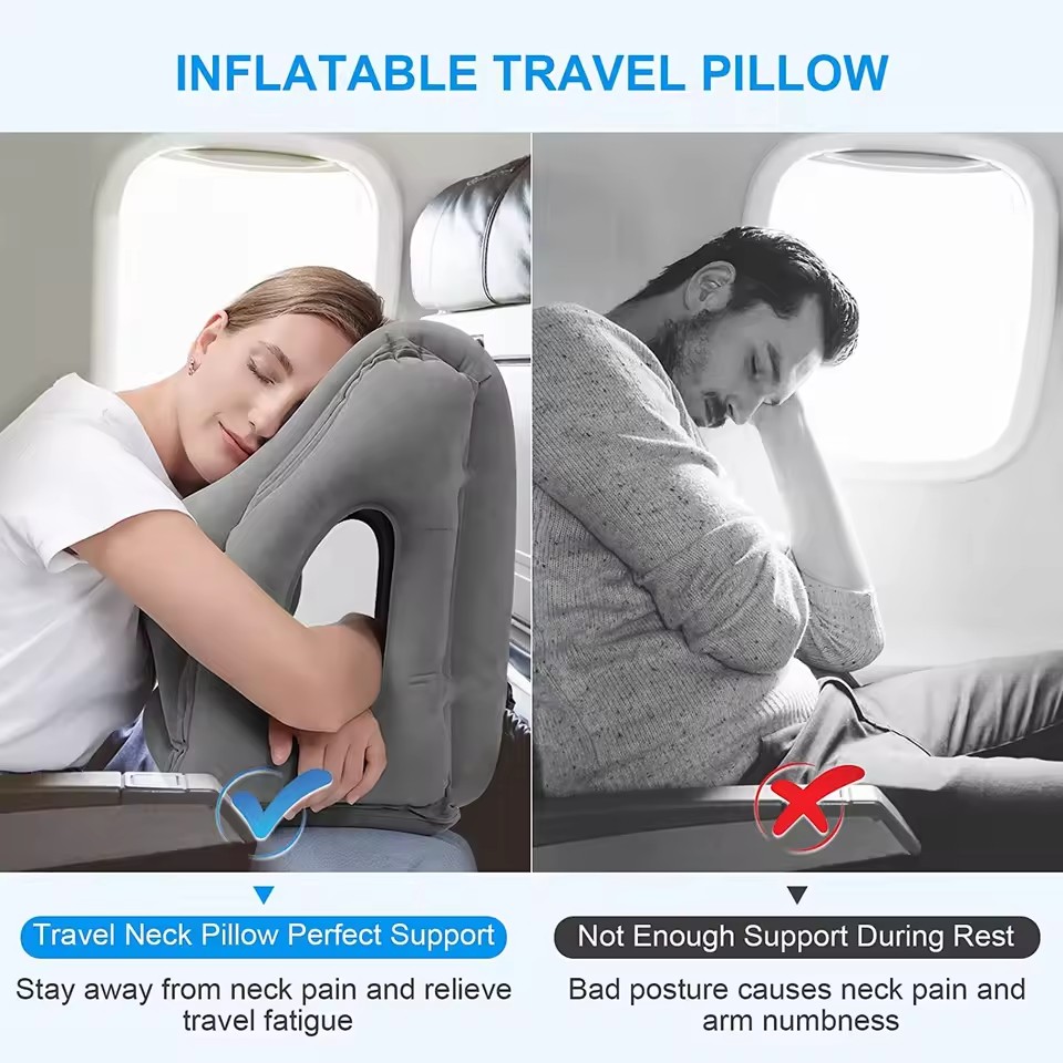 팽창식 여행용 베개, 목과 머리 지지대가 있는 여행용품 - Travel Accessories For Long Haul Flights 리뷰 및 가격