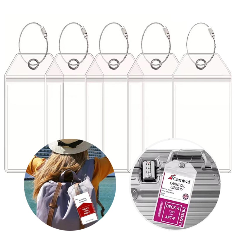 투명 크루즈 수하물 태그 5개 세트, 여행용 PVC 플 - Travel Accessories Unique 리뷰 및 가격