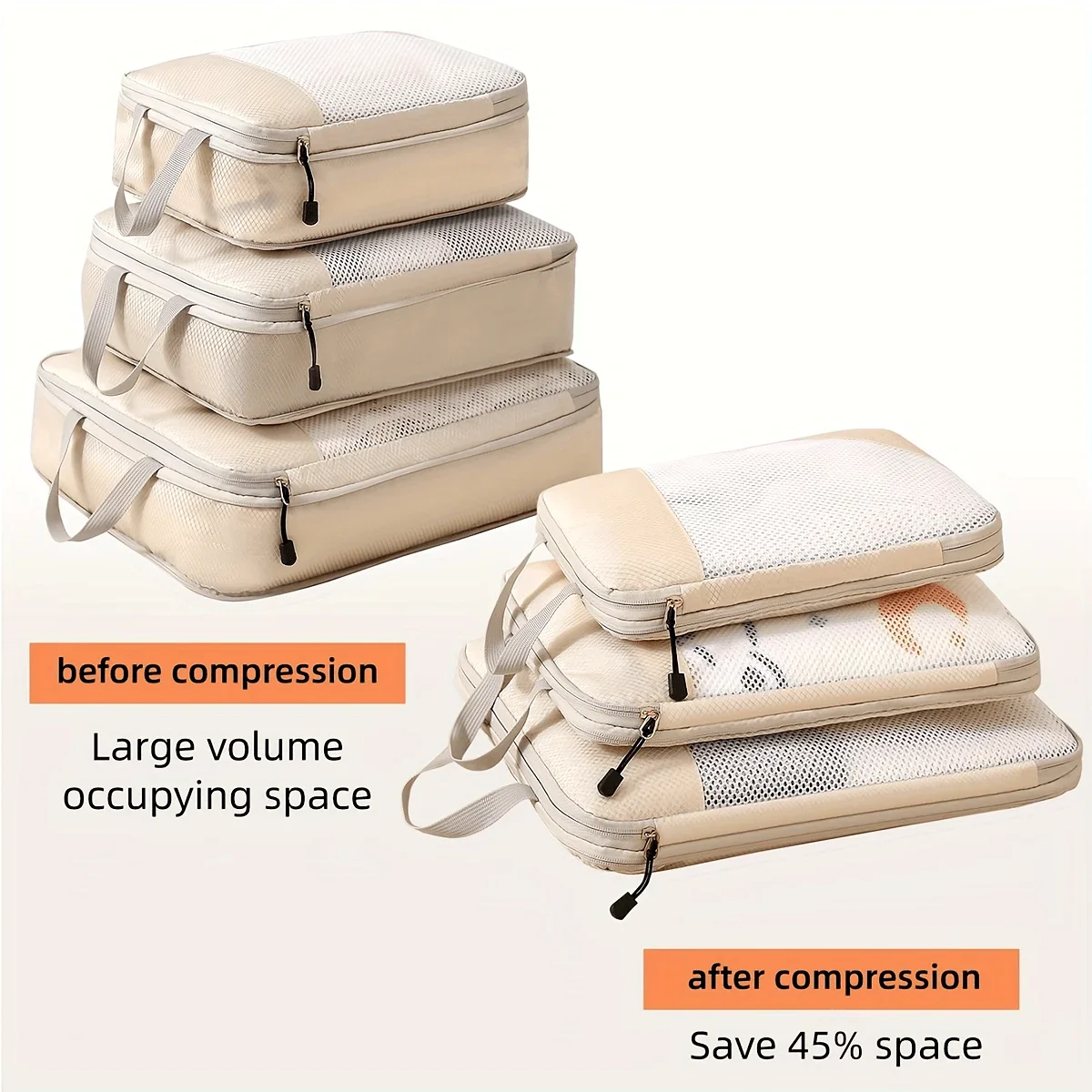 3피스 여행용 압축 포장 큐브, 여행용 가방 수하물 정 - Travel Accessories Packing Cubes 리뷰 및 가격