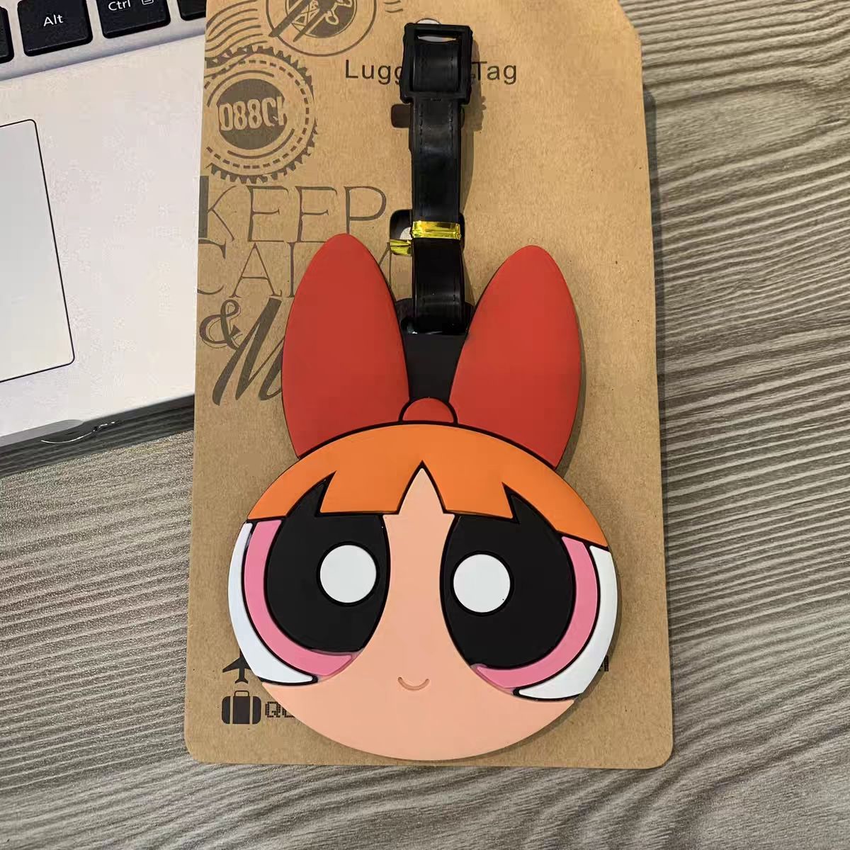 파워퍼프걸즈 가방 펜던트 귀여운 만화 캐릭터 수하물 태 - Travel Accessories Unique 리뷰 및 가격