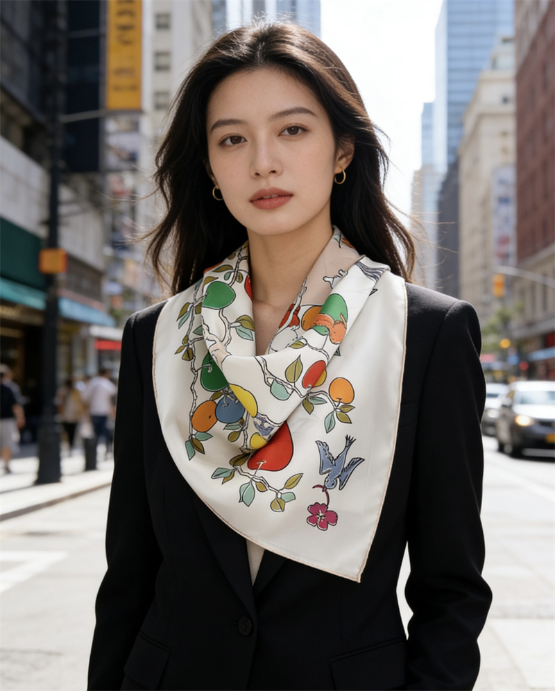 AB 페이스 프린트 실크 스카프 18MM 여성용 핸드롤 - Travel Accessories Neck 리뷰 및 가격