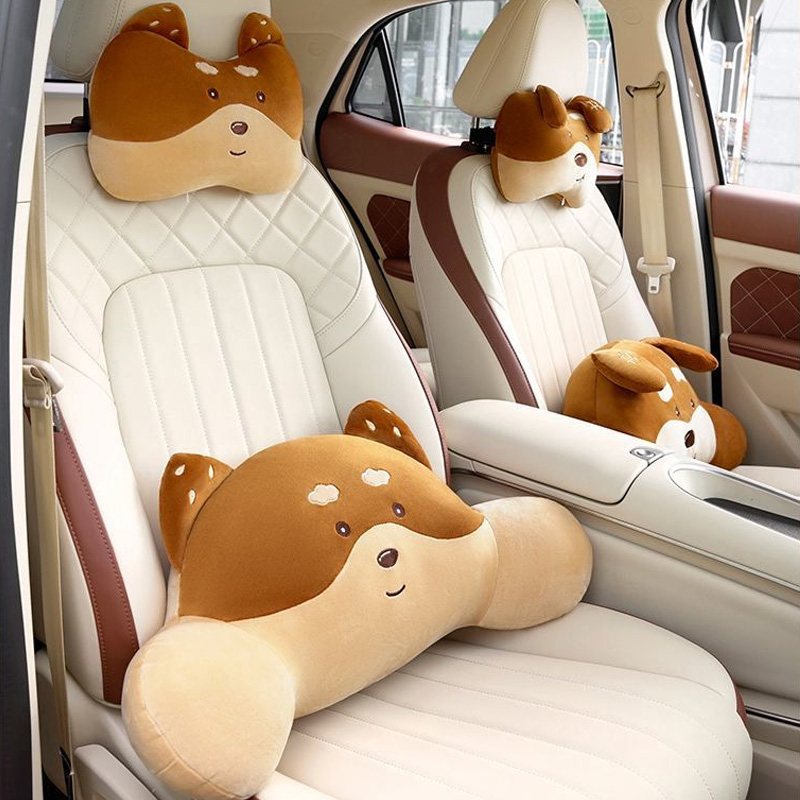 만화 팬더 자동차 시트 헤드레스트 베개 플러시 헤드 보 - Travel Accessories With Kids 리뷰 및 가격