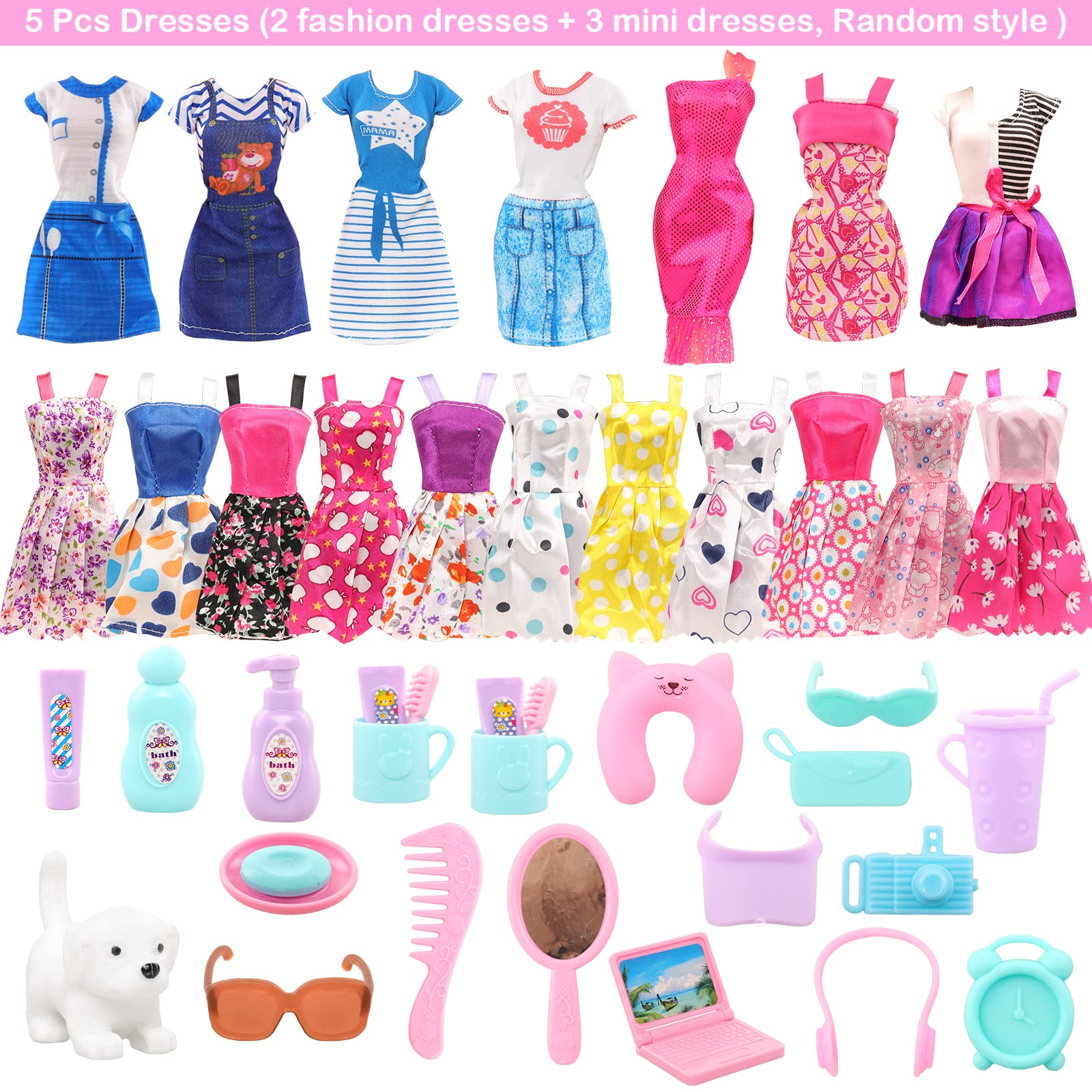 BARWA 여아용 인형 의류 및 액세서리 선물, 11. - Travel Accessories With Kids 리뷰 및 가격