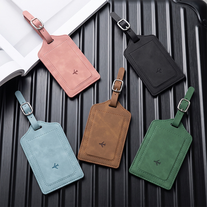 1개 PU 가죽 러기지 태그 여성 남성 여행 액세서리  - Travel Accessories Unique 리뷰 및 가격
