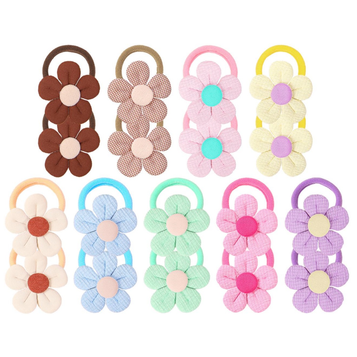 18pcs 해바라기 헤어 넥타이 어린이 소녀 헤어 밴드 - Travel Accessories With Kids 리뷰 및 가격