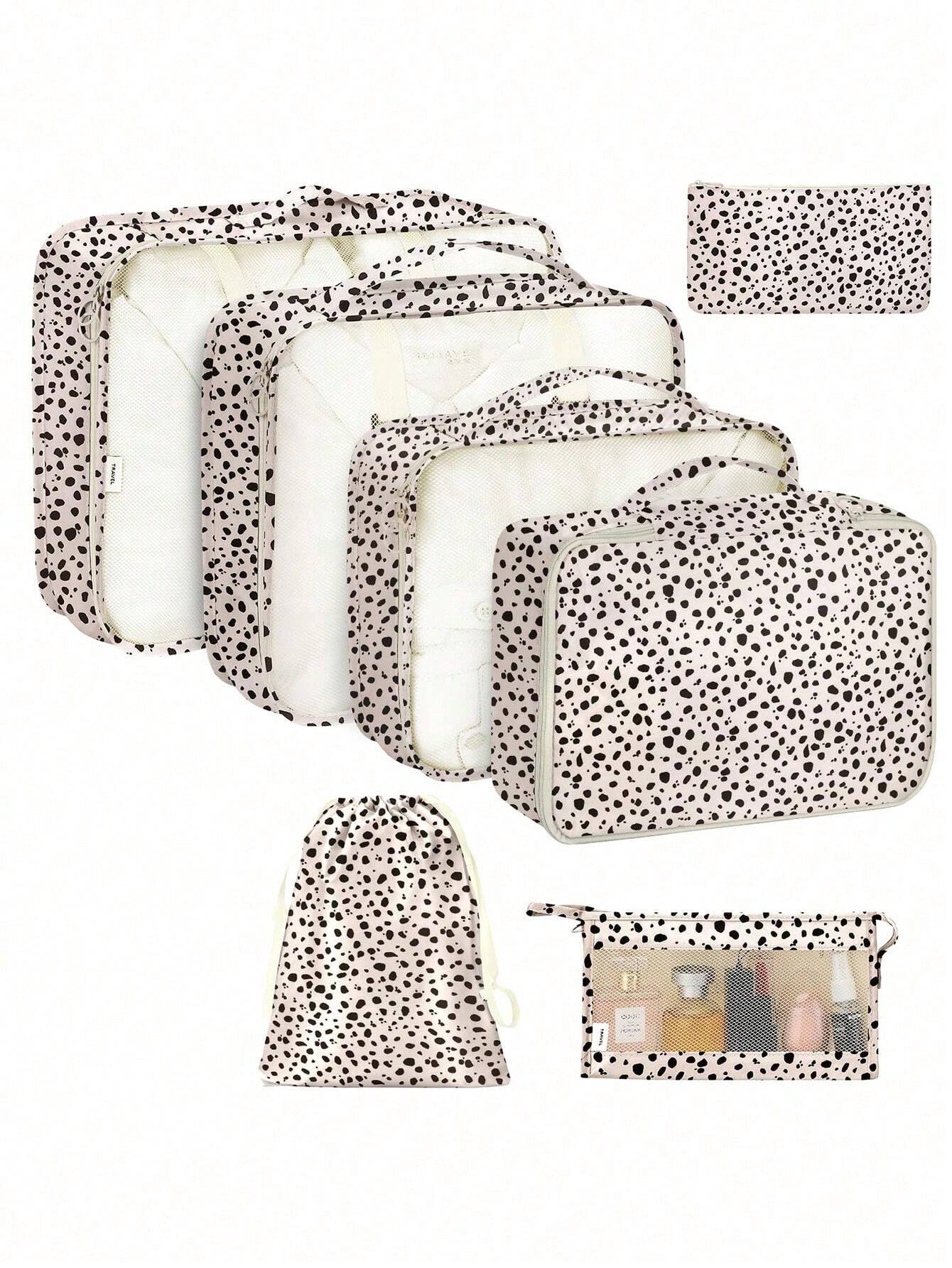 레오파드 7종 수납 가방 세트, 필수 여행 액세서리,  - Travel Accessories Packing Cubes 리뷰 및 가격