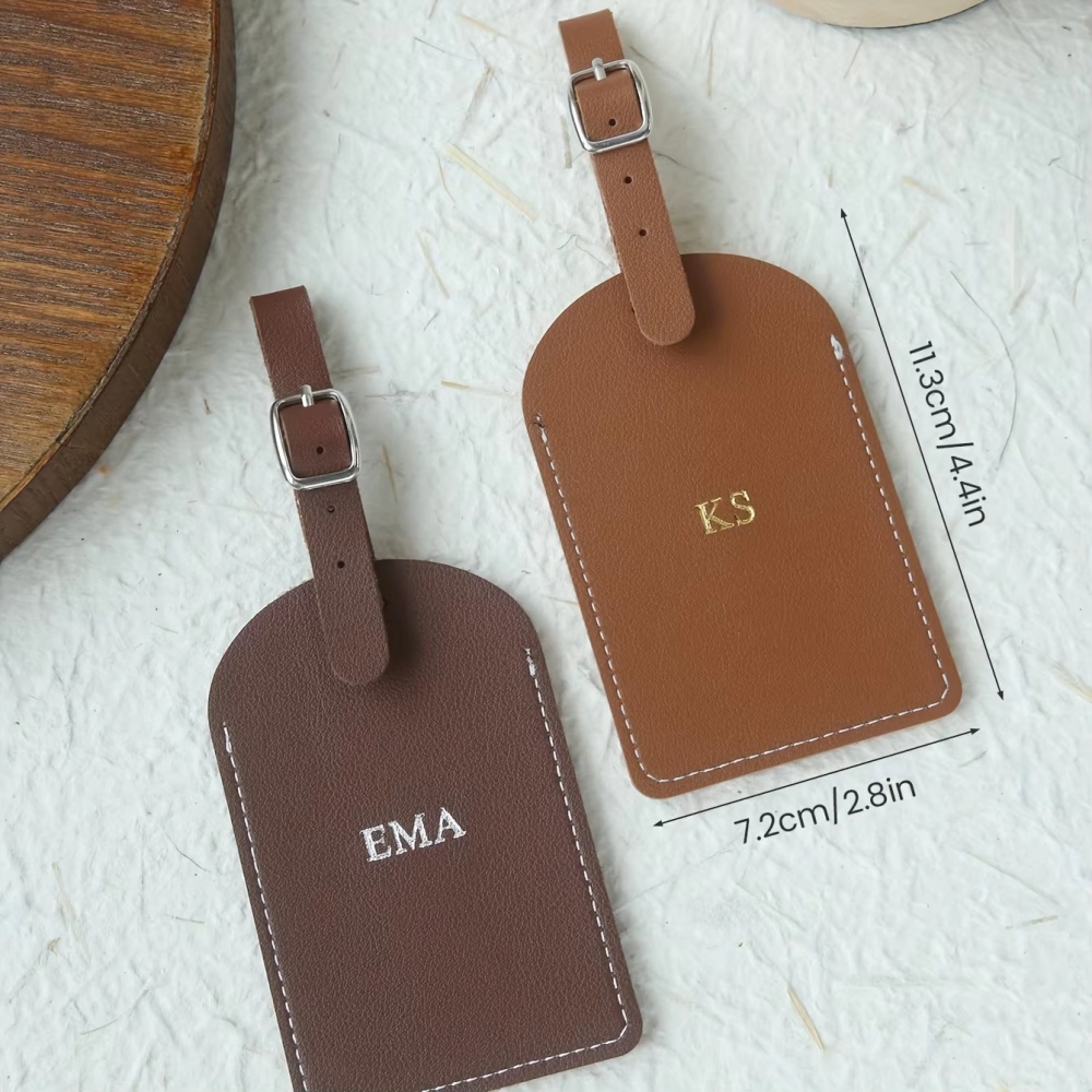 맞춤형 개인 이름 은색/금색 모노그램 비건 가죽 수하물 - Travel Accessories Unique 리뷰 및 가격
