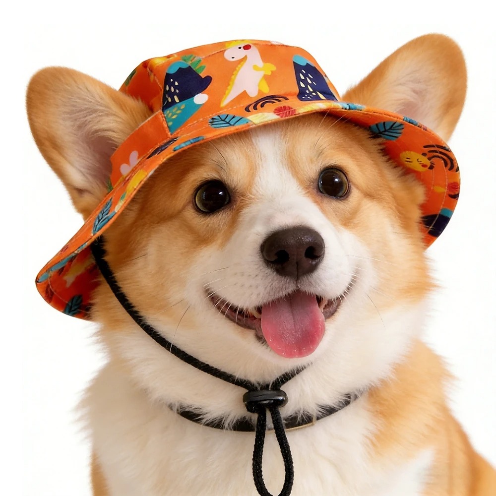 애완견 버킷햇, 조절 가능한 방풍 턱끈, 강아지 햇빛  - Travel Accessories Dog 리뷰 및 가격
