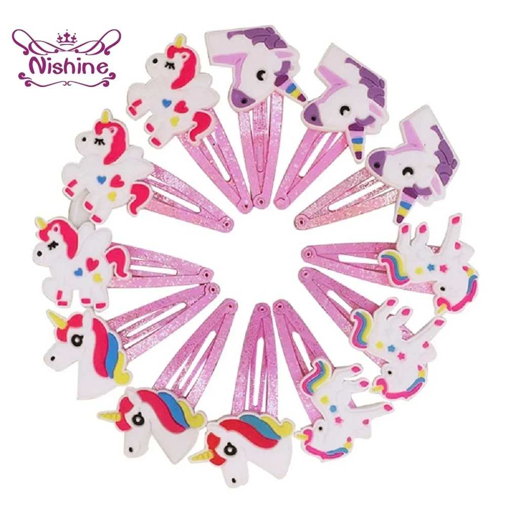 Nishine 10 개/몫 유니콘 헤어 클립 만화 동물 - Travel Accessories For 3 Year Old 리뷰 및 가격