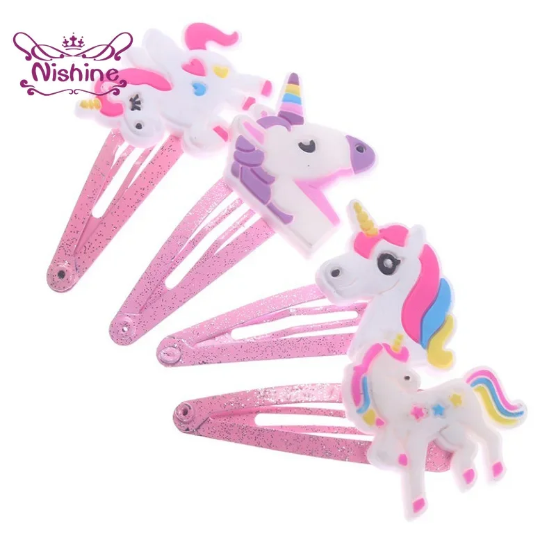 Nishine 10 개/몫 유니콘 헤어 클립 만화 동물 - Travel Accessories For 3 Year Old 리뷰 및 가격